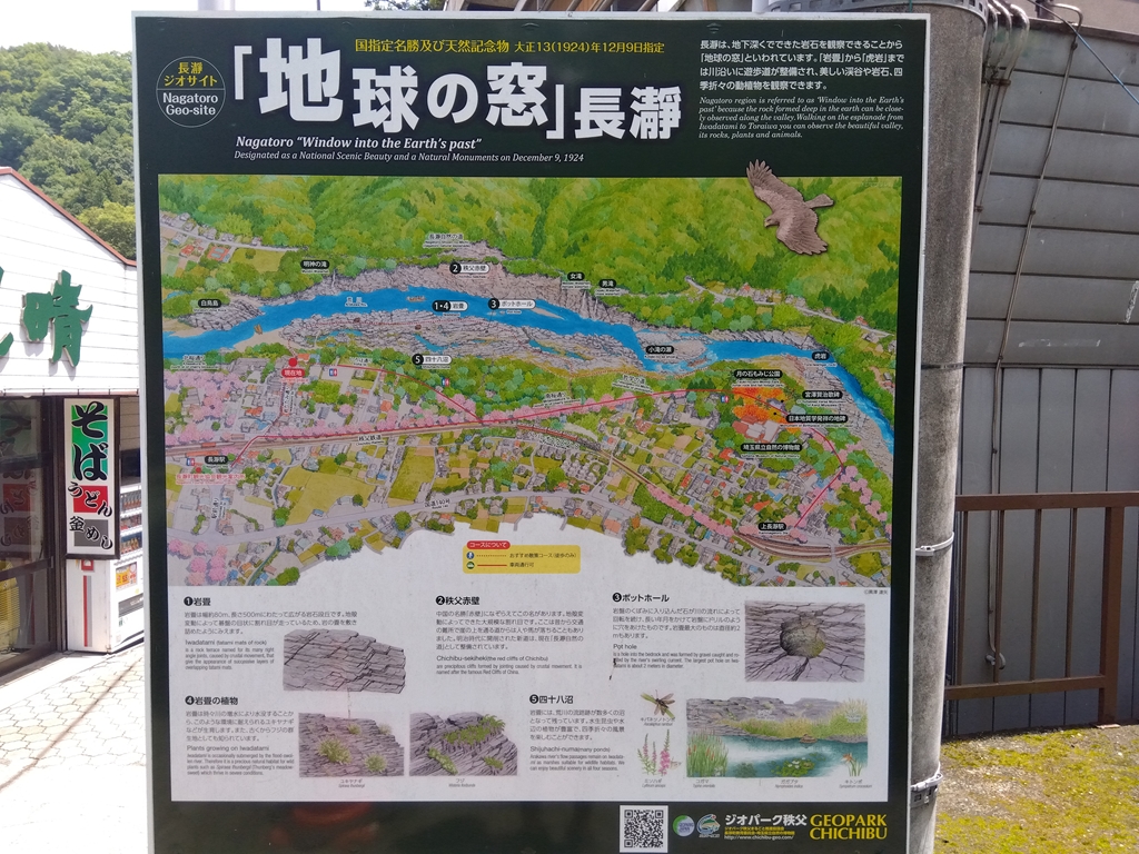 長瀞の案内板