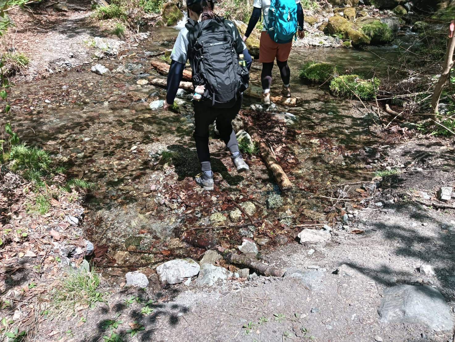 武甲山の渡渉