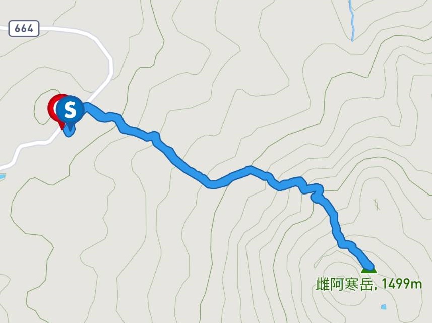 雌阿寒岳マップ