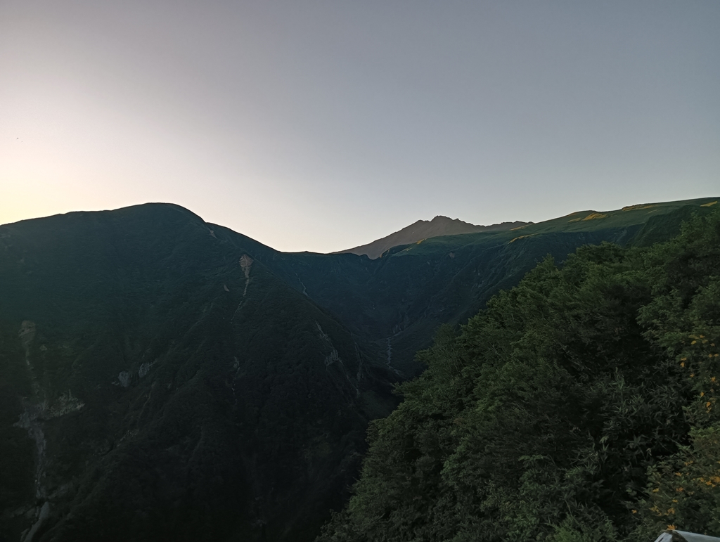 奈曽渓谷からの景色